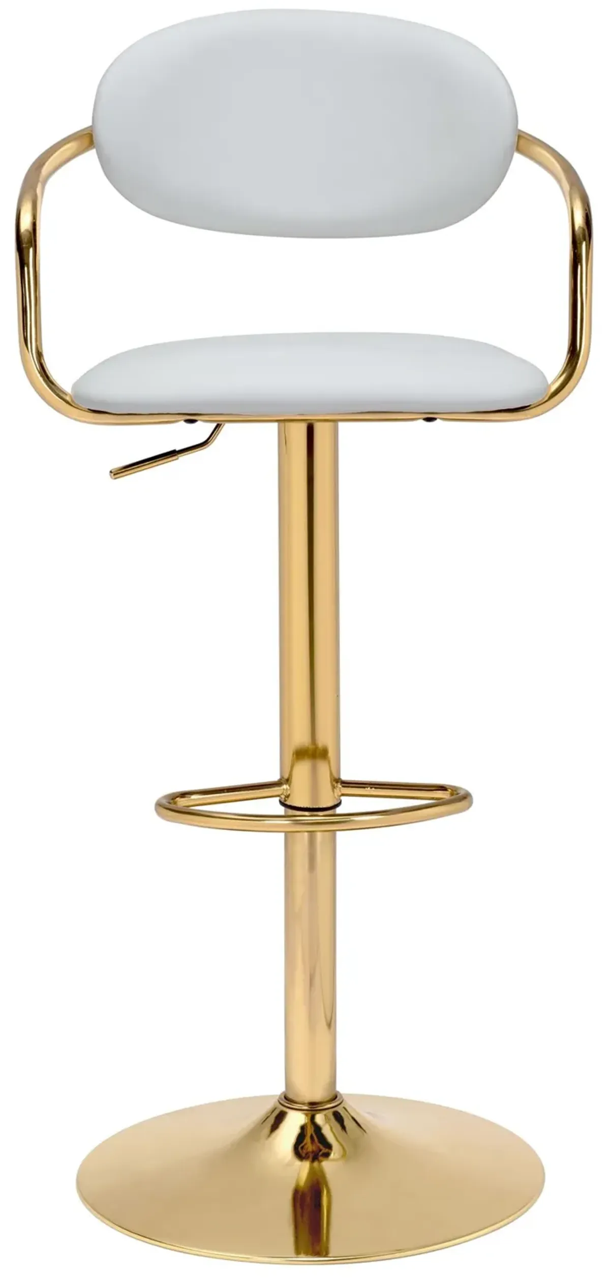 Gusto Barstool White & Gold