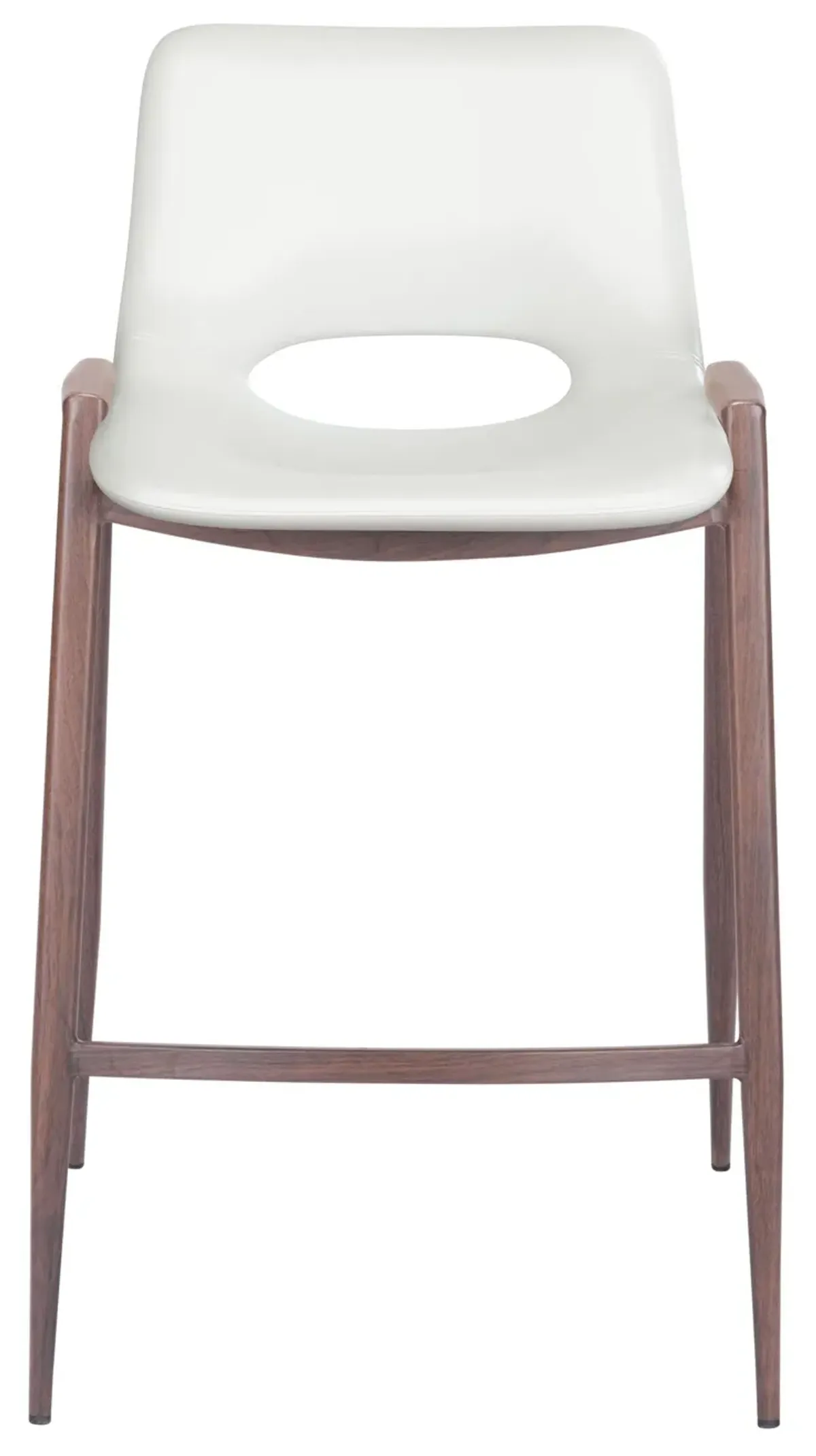 Desi Counter Stool (Set of 2) White & Walnut