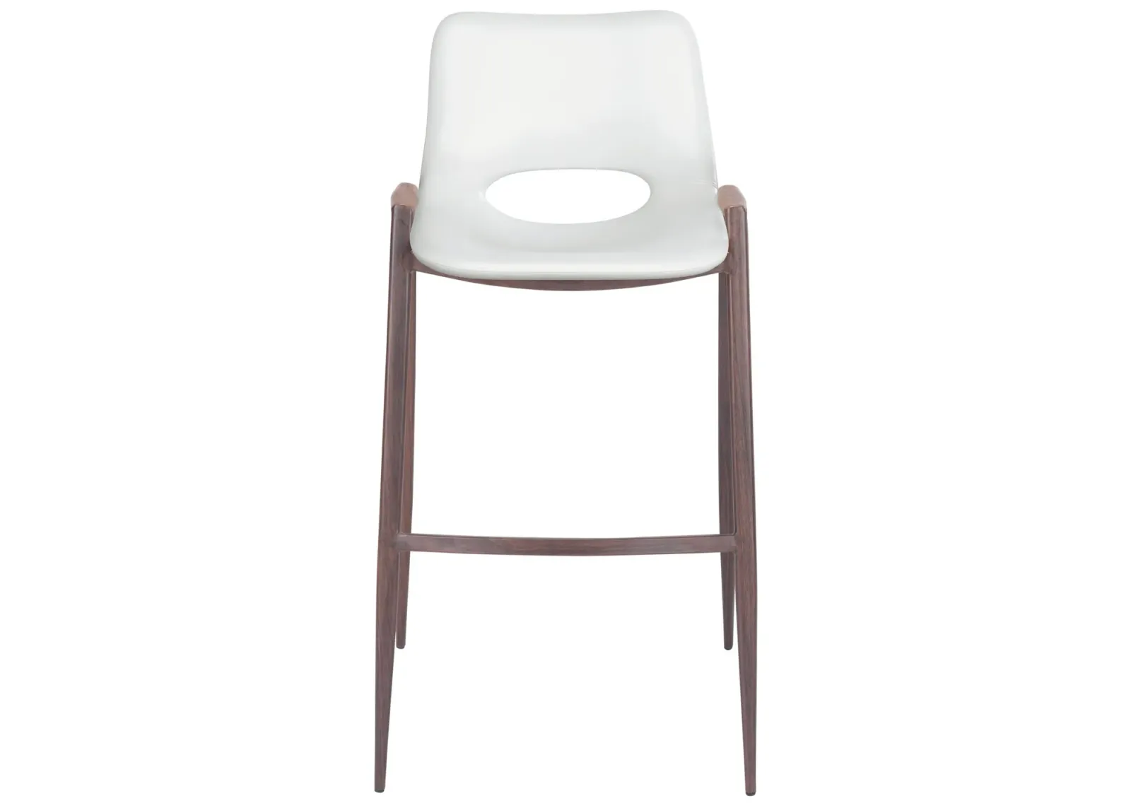 Desi Barstool (Set of 2) White & Walnut