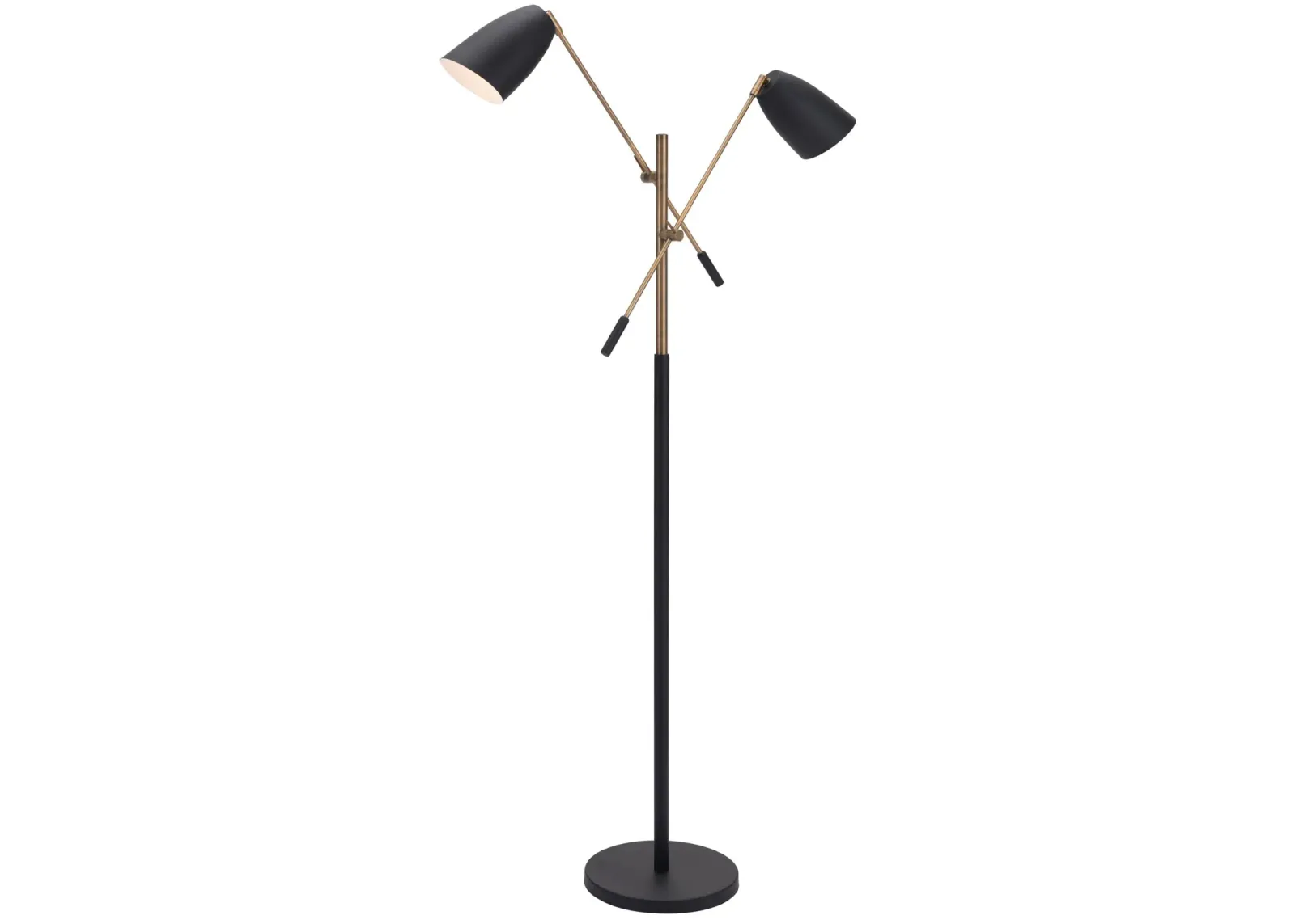 Tanner Floor Lamp Black & Brass