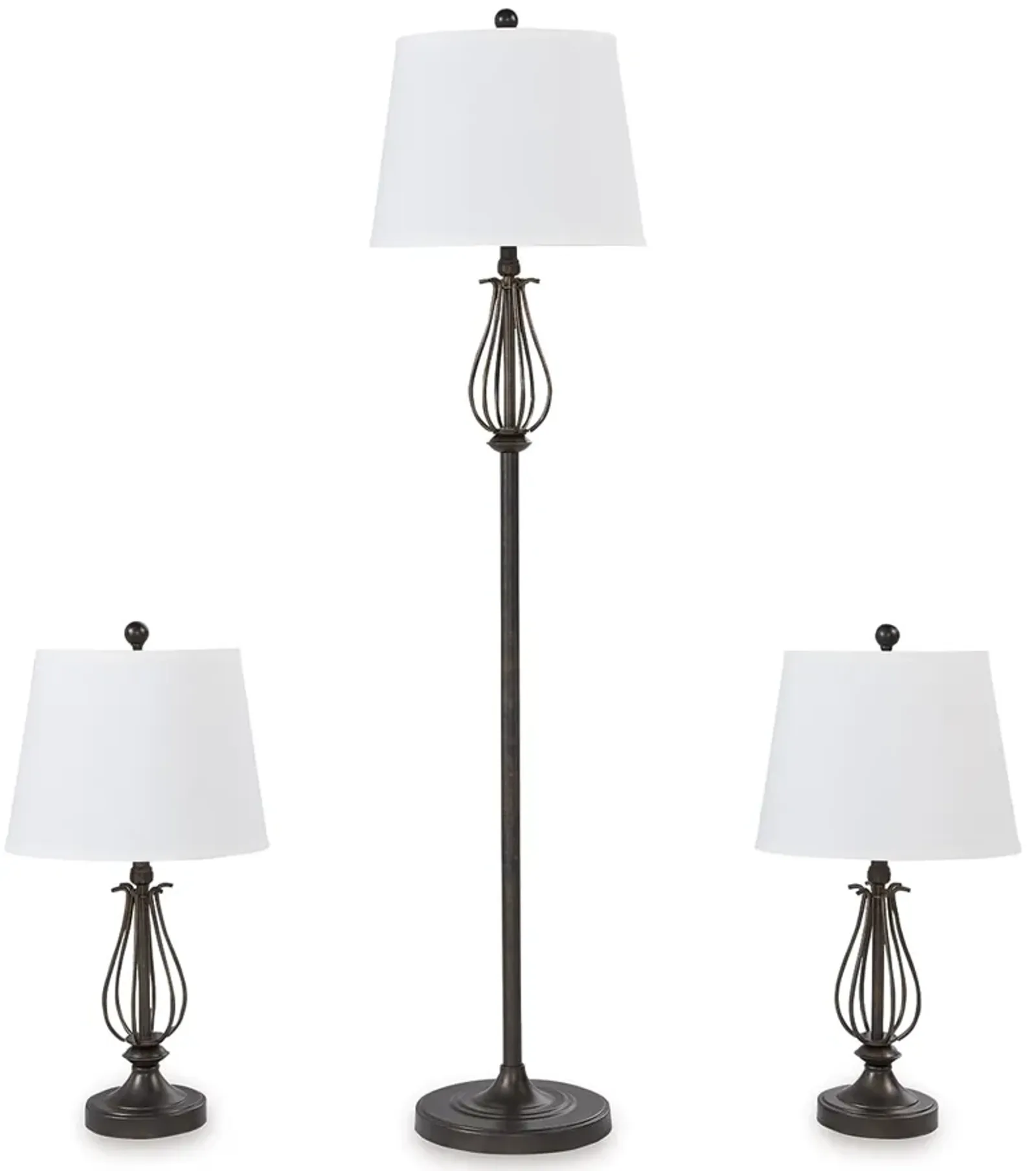 Brycestone Floor Lamp with 2 Table Lamps