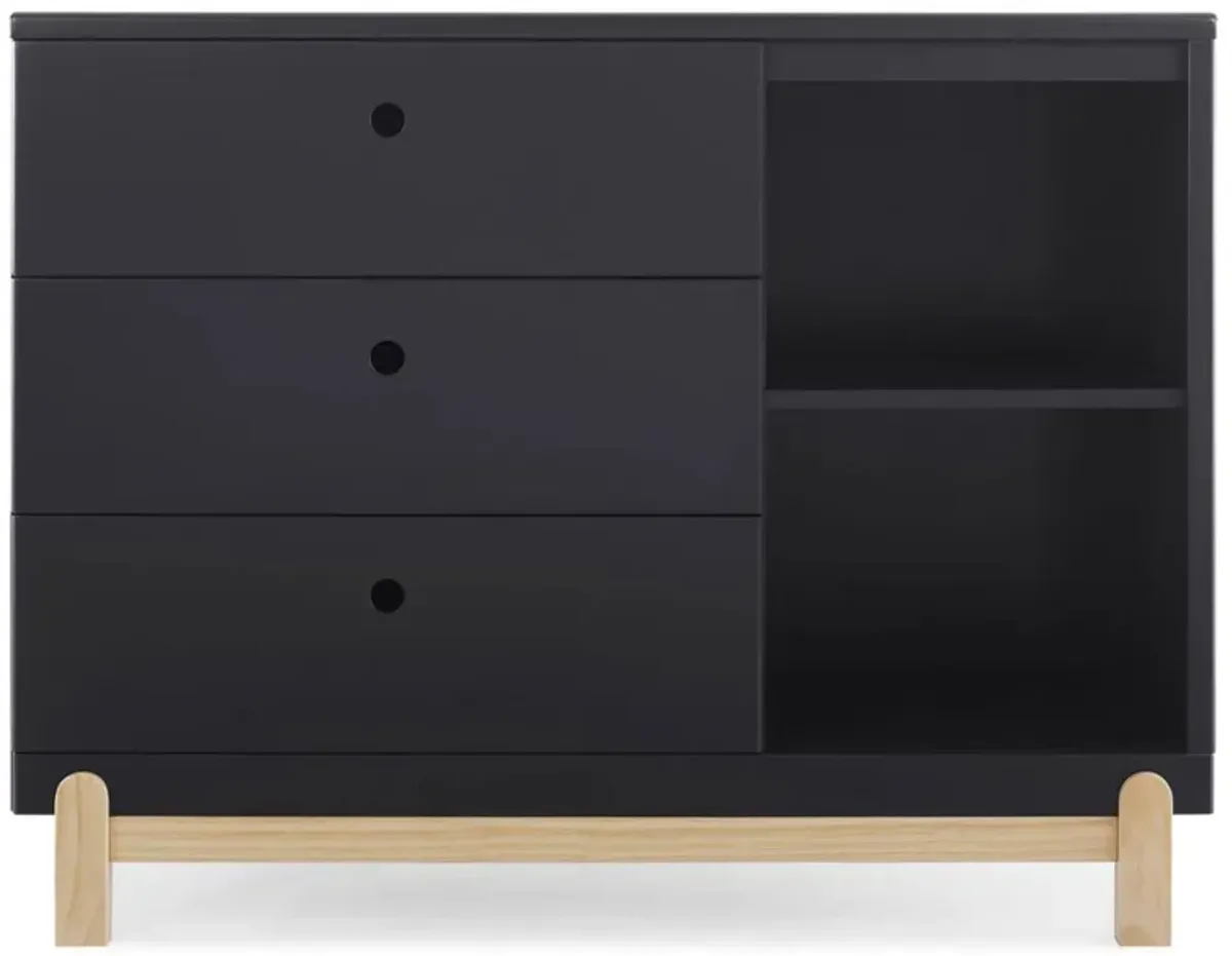 Poppy 3 Drawer Dresser with Cubbies