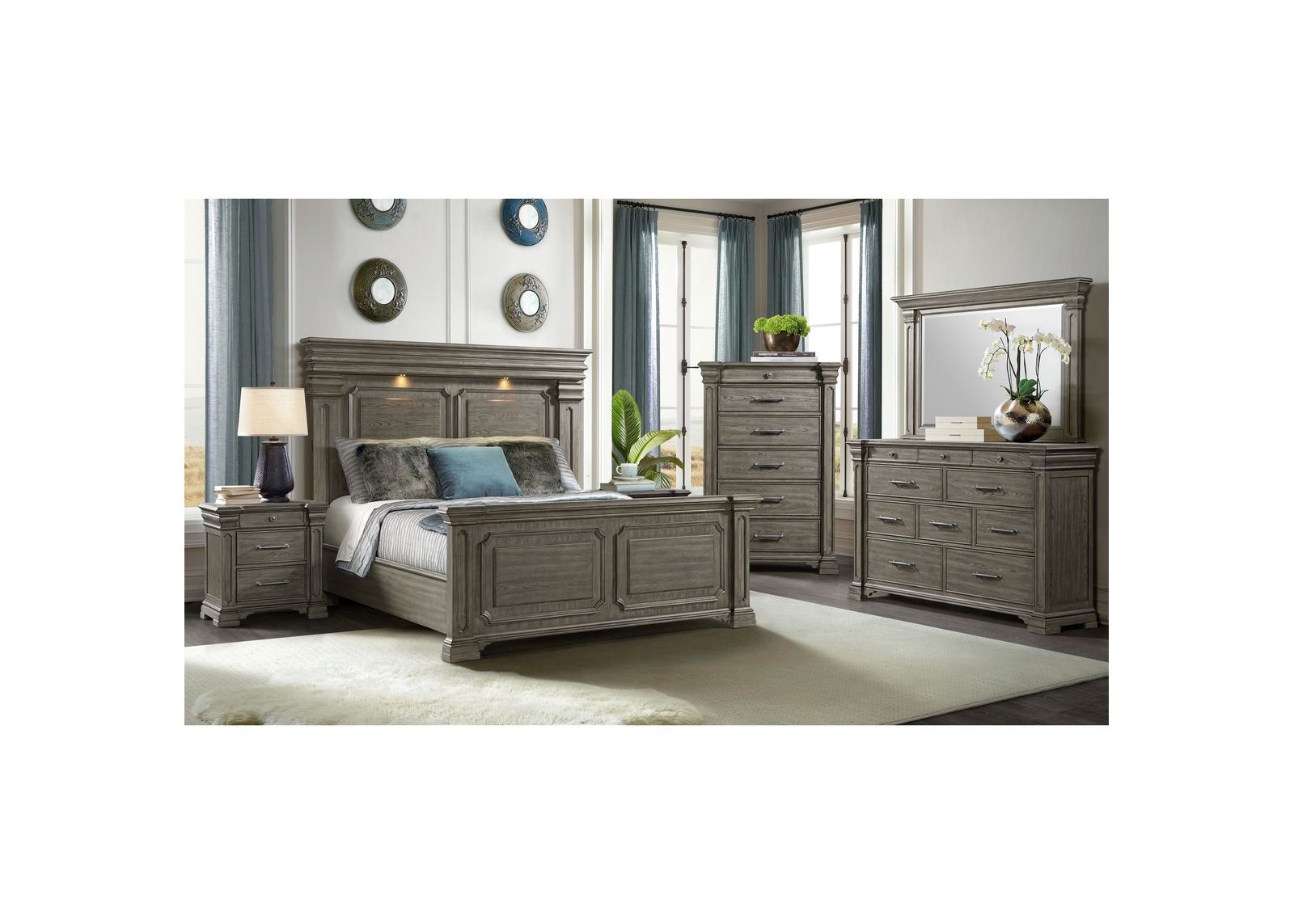 Monarch 3-Piece Queen Panel Bedroom Set