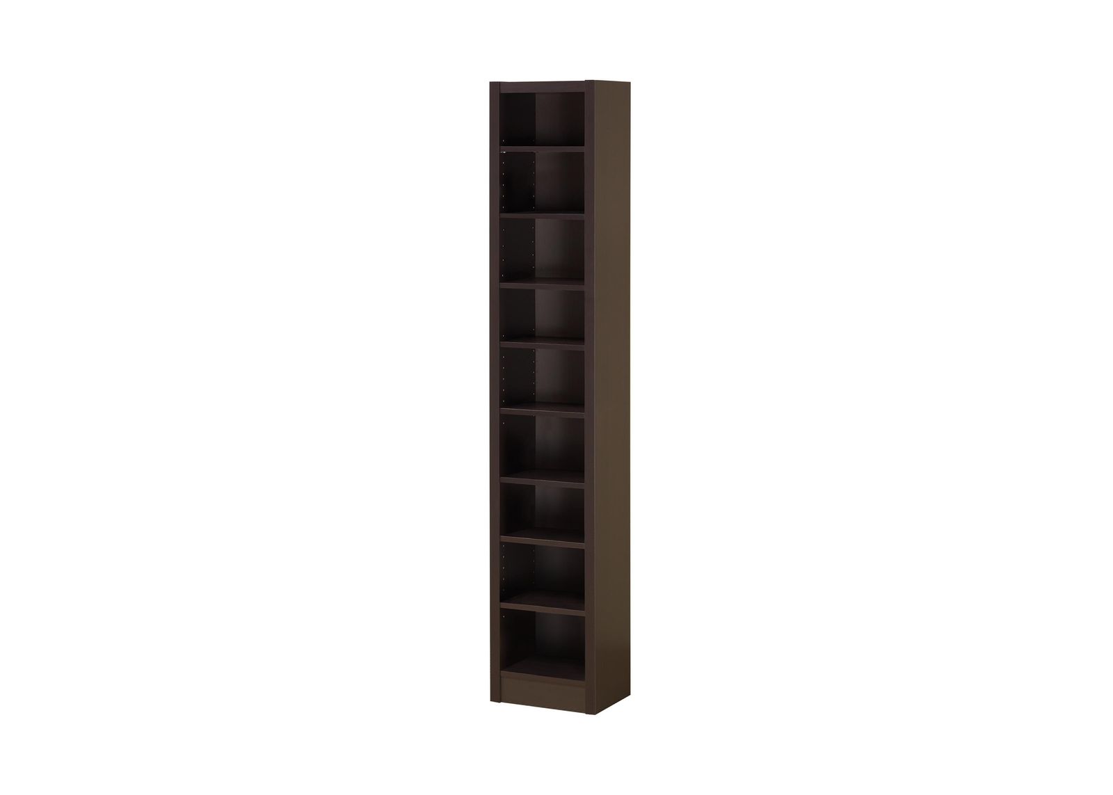 Eliam Rectangular Bookcase with 2 Fixed Shelves Cappuccino