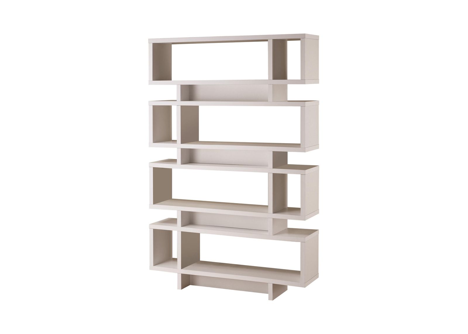 Reid 4-tier Open Back Bookcase in White