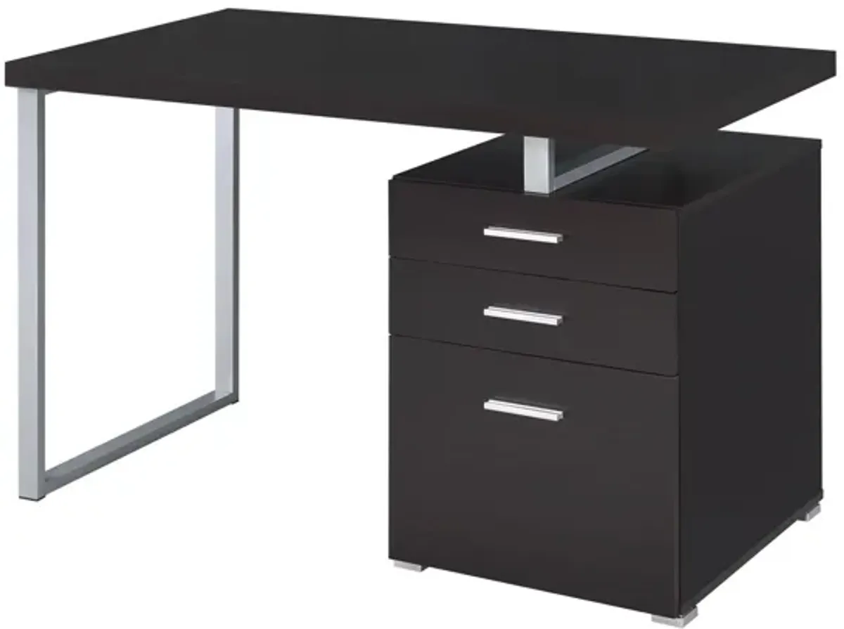 Brennan 3-drawer Office Desk Cappuccino