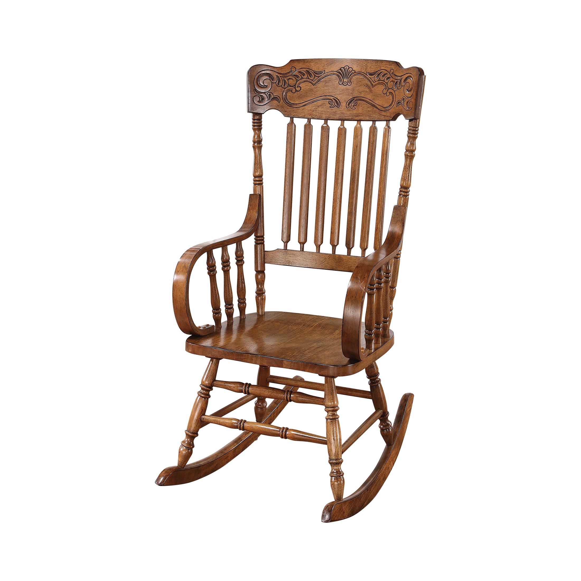 Sara Back Rocking Chair in Warm Brown