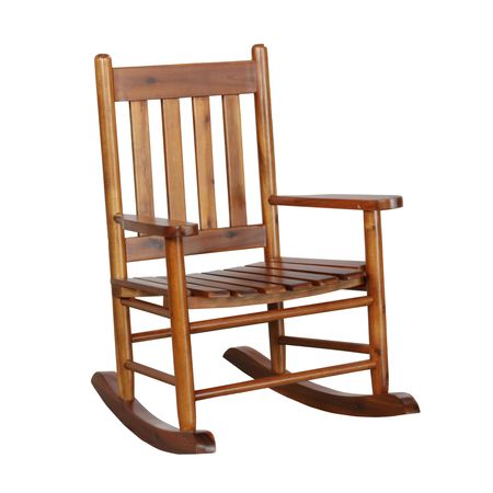Annie Slat Back Youth Rocking Chair in Golden Brown