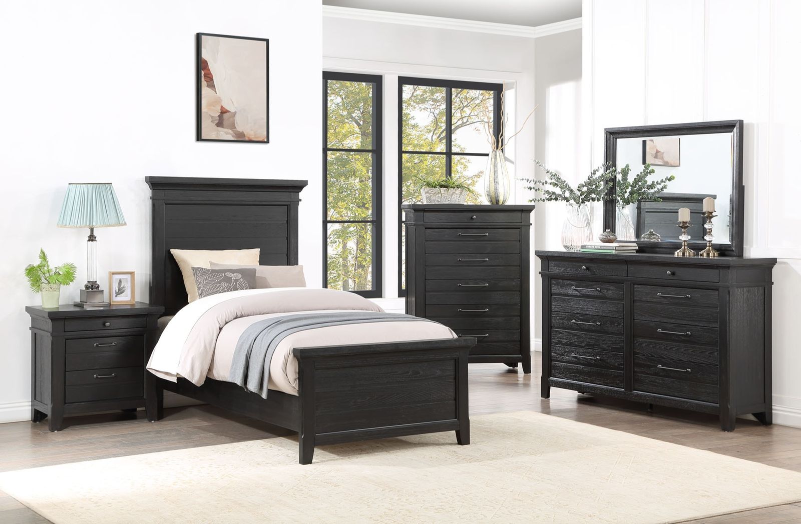 Onyx 3-Piece Twin Panel Bedroom Set