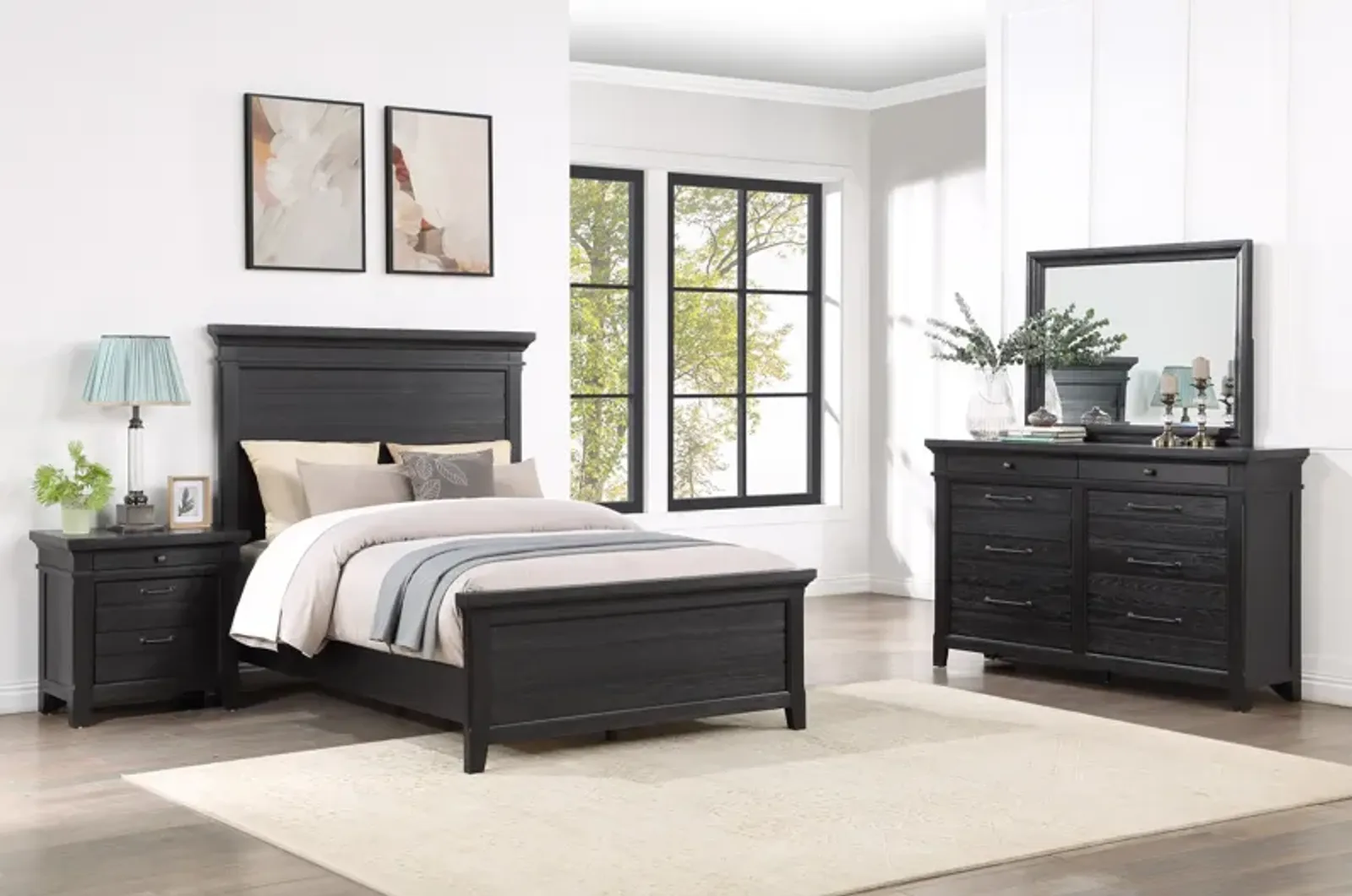 Onyx 3-Piece Full Panel Bedroom Set