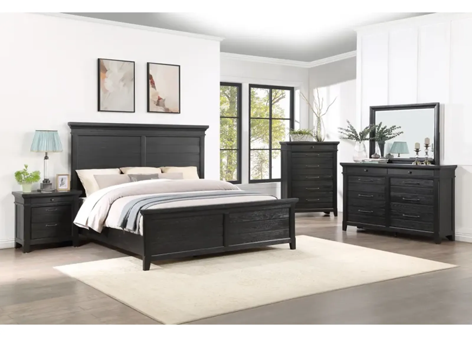 Onyx 3-Piece King Panel Bedroom Set