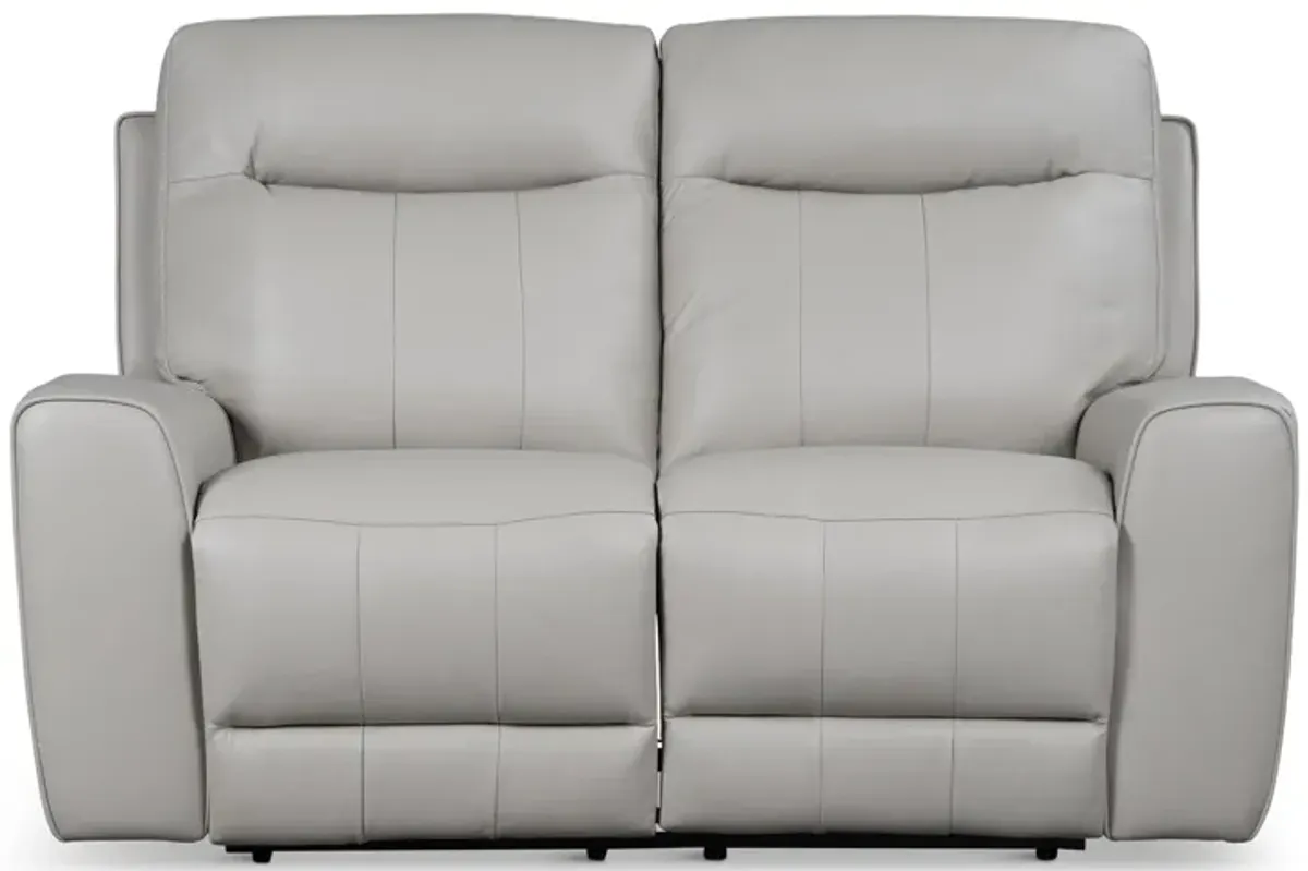 Blaine Leather Power Loveseat