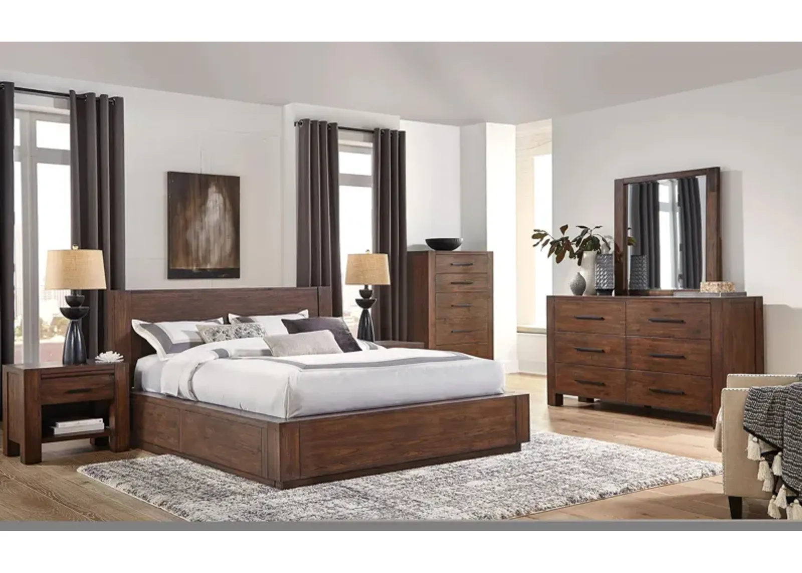 Cassia 5-Piece Queen Two Sided Bedroom Set