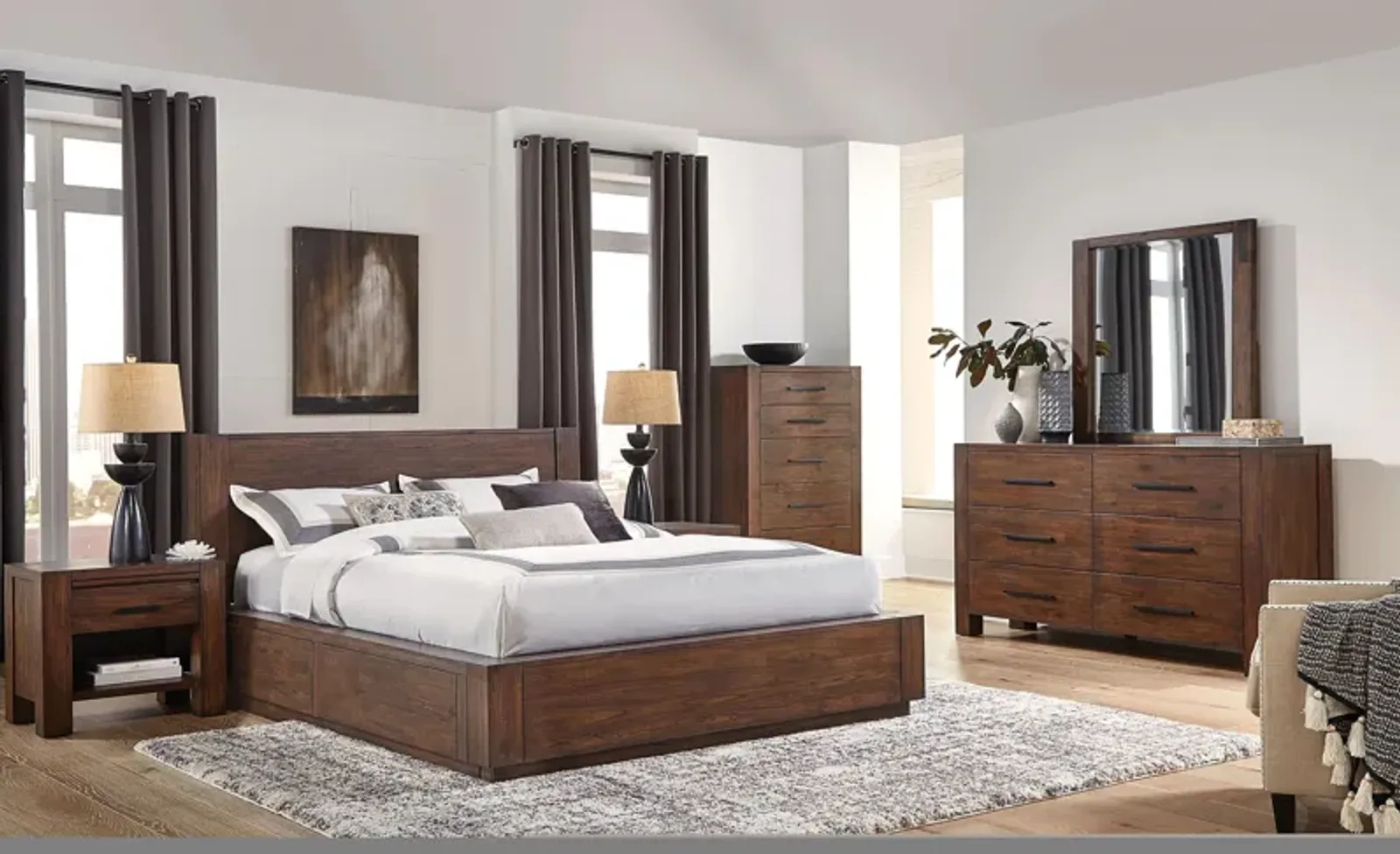 Cassia 5-Piece Queen Two Sided Bedroom Set