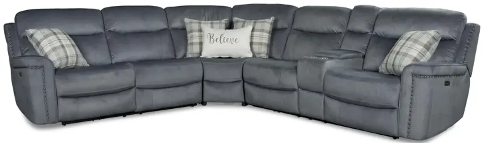 Deacon 3-Piece Power Reclining Sectional with Console