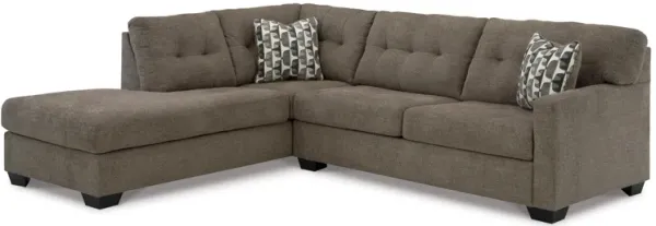 Mahoney 2-Piece Chocolate Sleeper Sectional with Chaise