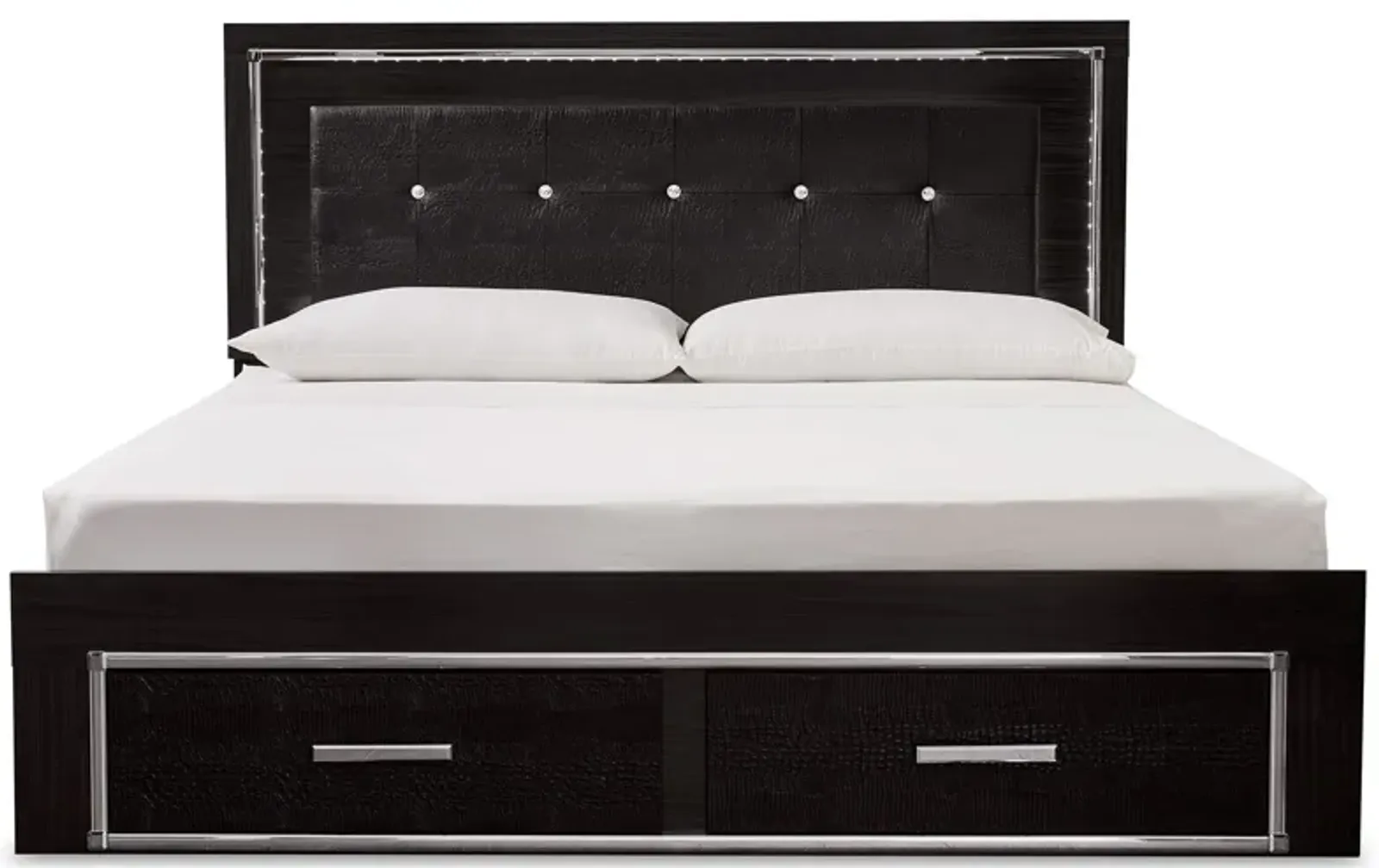 Kaydell King Upholstered Panel Bed with Storage