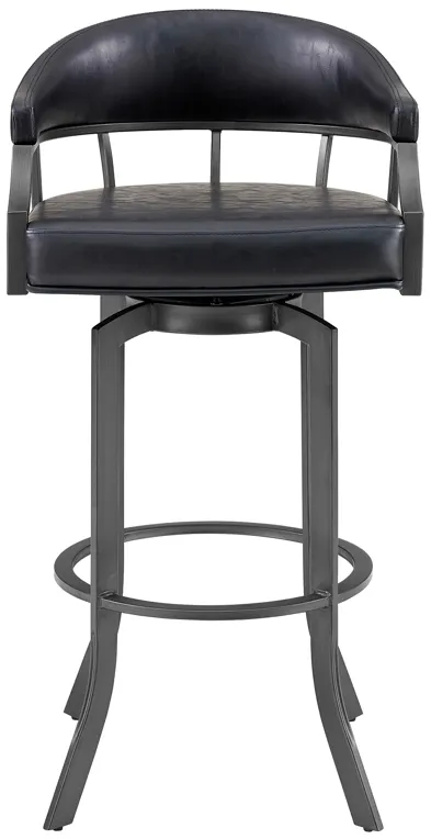 Pharaoh Swivel 30" Bar Stool in Black