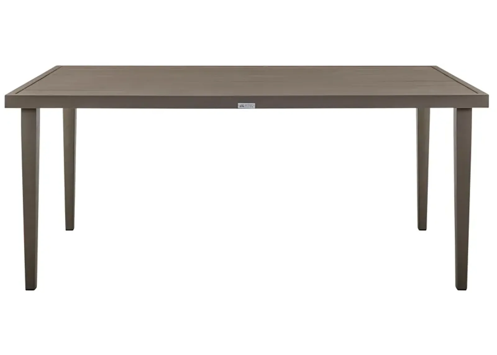 Silvana Outdoor Aluminum Rectangle Dining Table in Gray