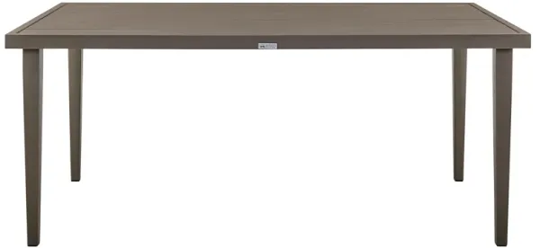 Silvana Outdoor Aluminum Rectangle Dining Table in Gray