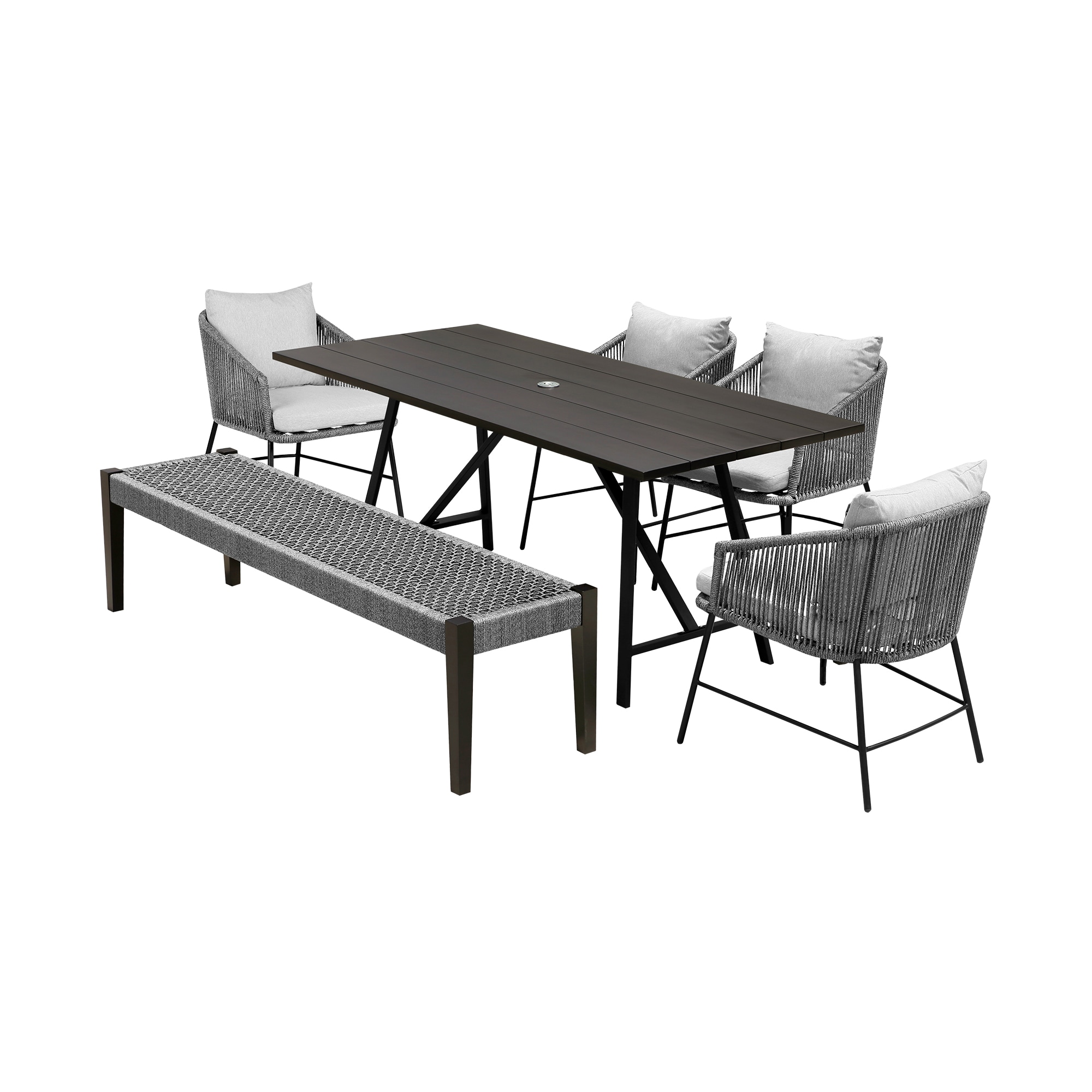 Koala Calica and Camino 6 Piece Outdoor Dining Set with Dark Eucalyptus