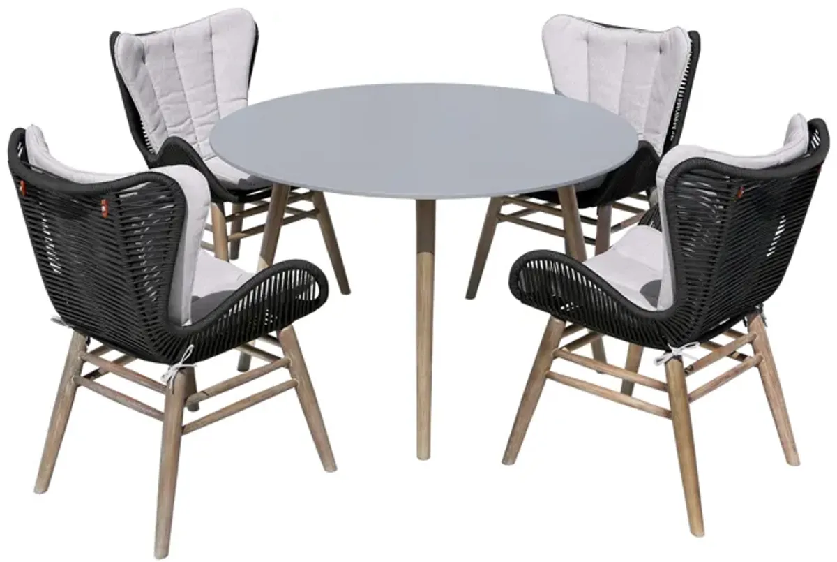 Sydney and Fanny 5 Piece Outdoor Patio Dining Set