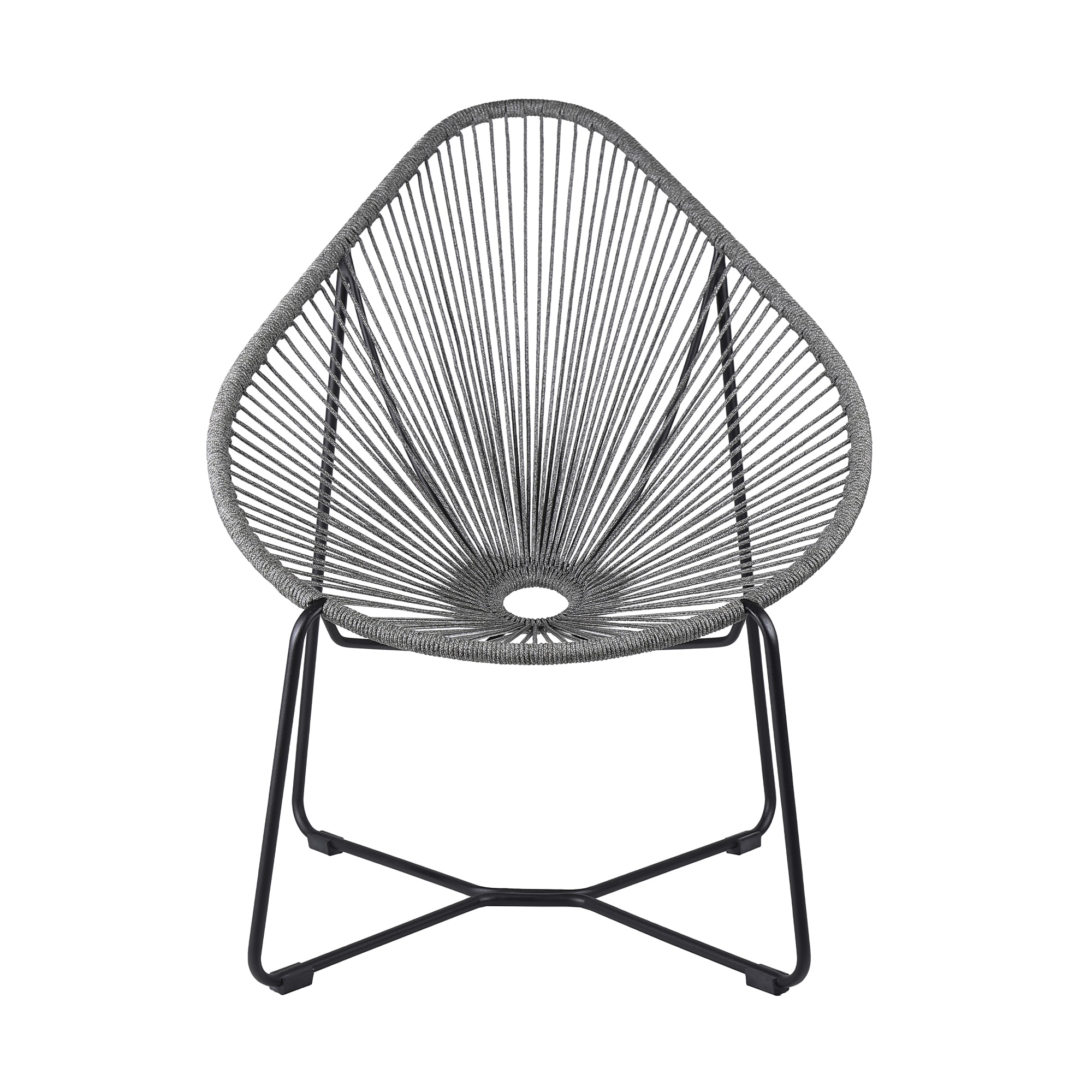 Acapulco Indoor Outdoor Steel Papasan Lounge Chair