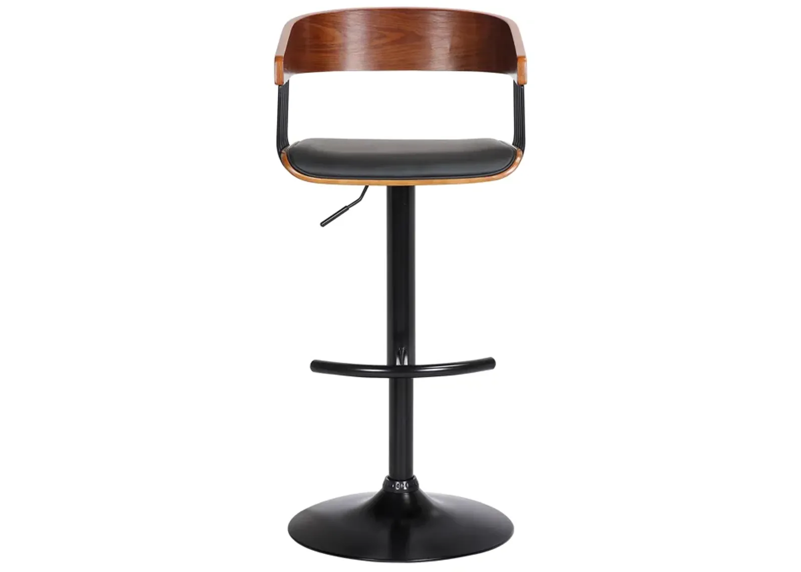 Larisa Adjustable Walnut Wood Bar Stool