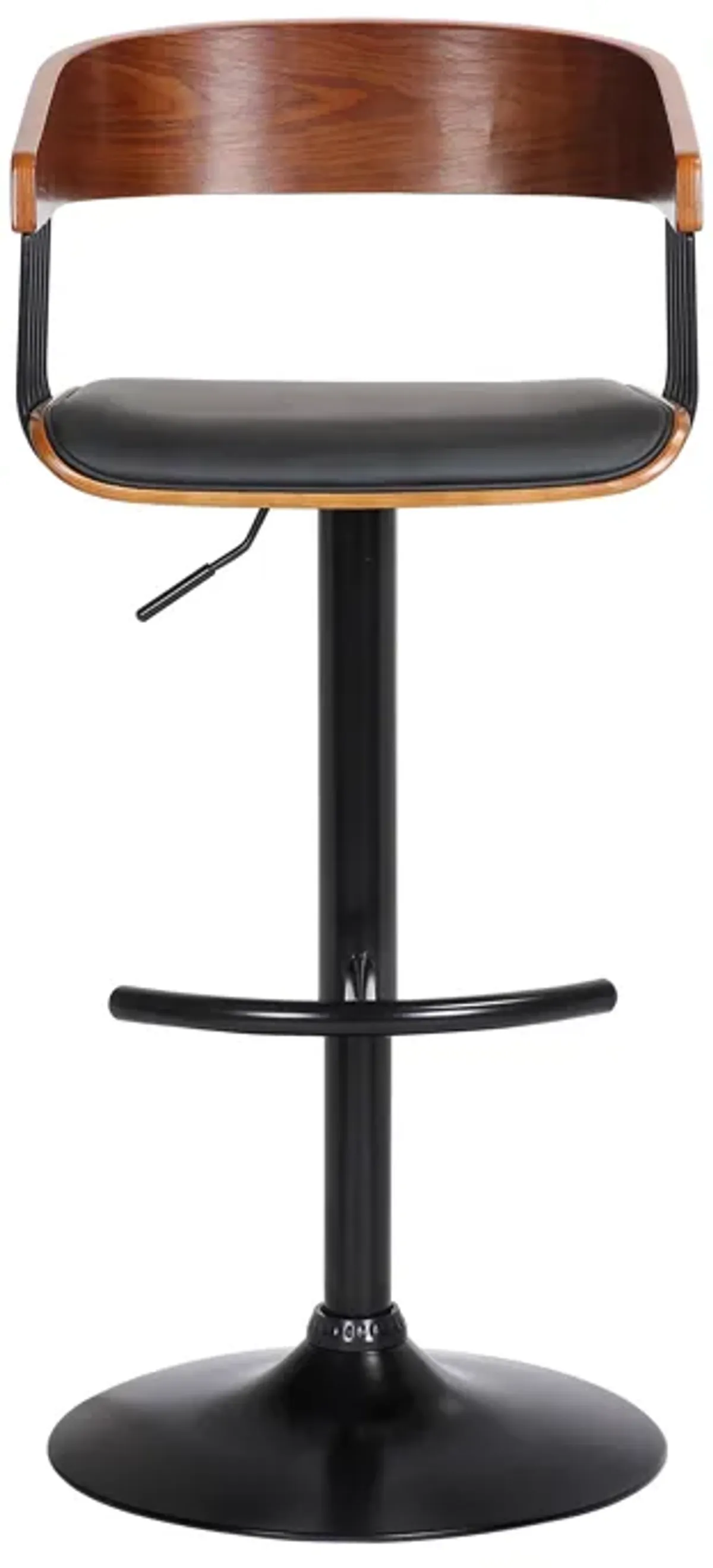 Larisa Adjustable Walnut Wood Bar Stool