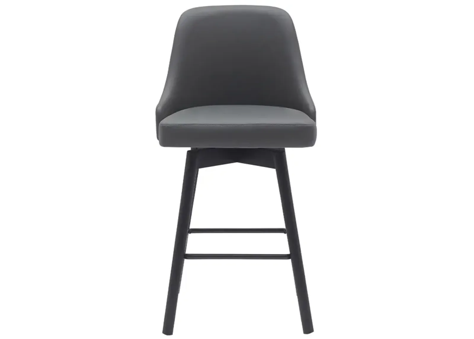 Sicily 26" Swivel Black Wood Counter Stool