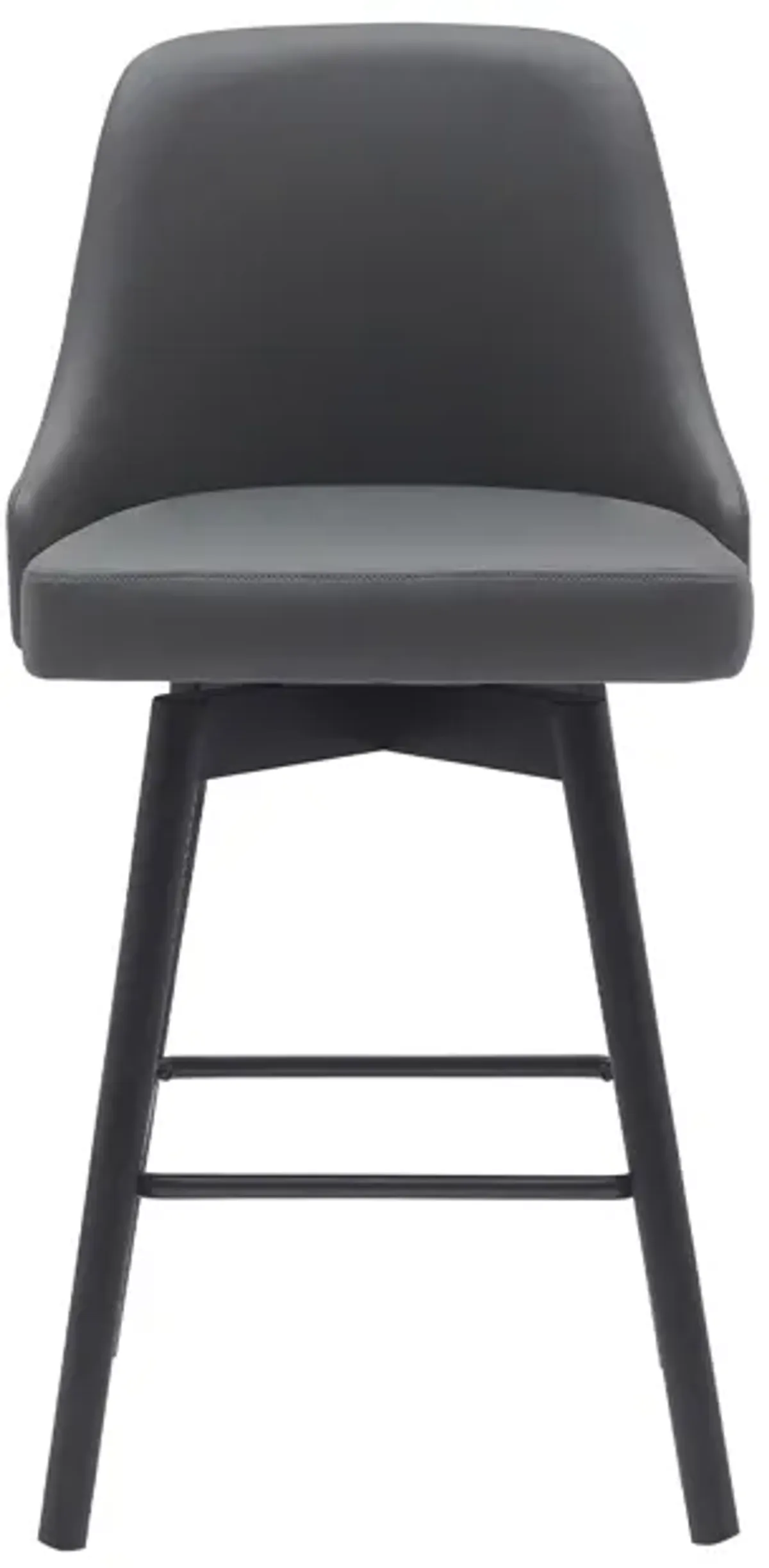 Sicily 26" Swivel Black Wood Counter Stool