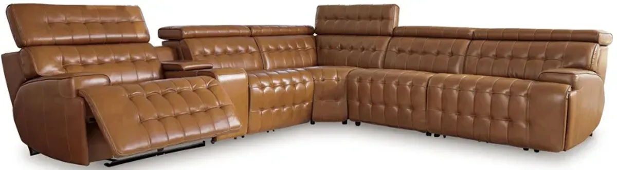 Temmpton 6-Piece Power Reclining Sectional with Console