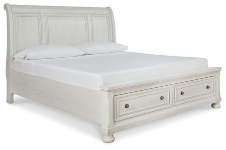 Robbinsdale Queen Sleigh Bed with 2 Storage Drawers