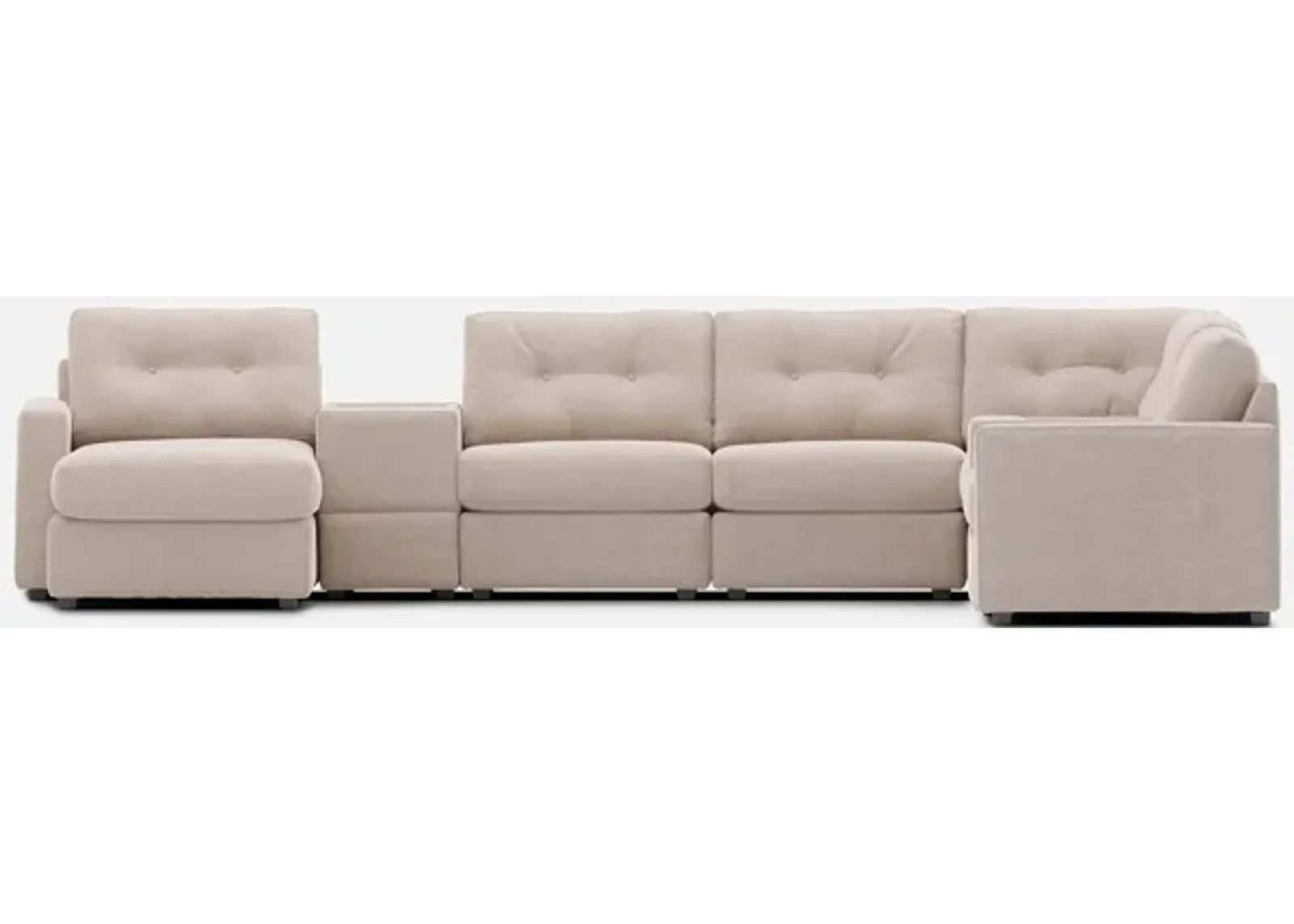 Modular Left Facing One 8-Piece Sectional - Stone