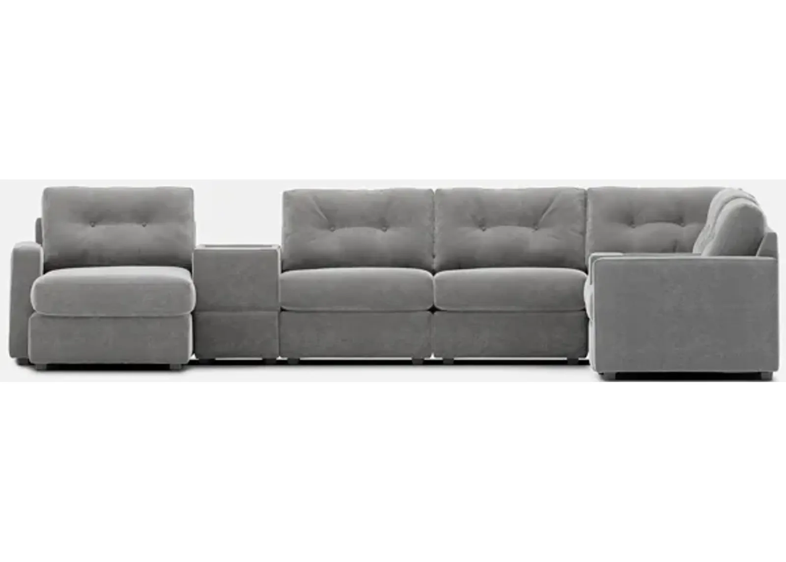 Modular One Left Facing 8-Piece Sectional - Granite