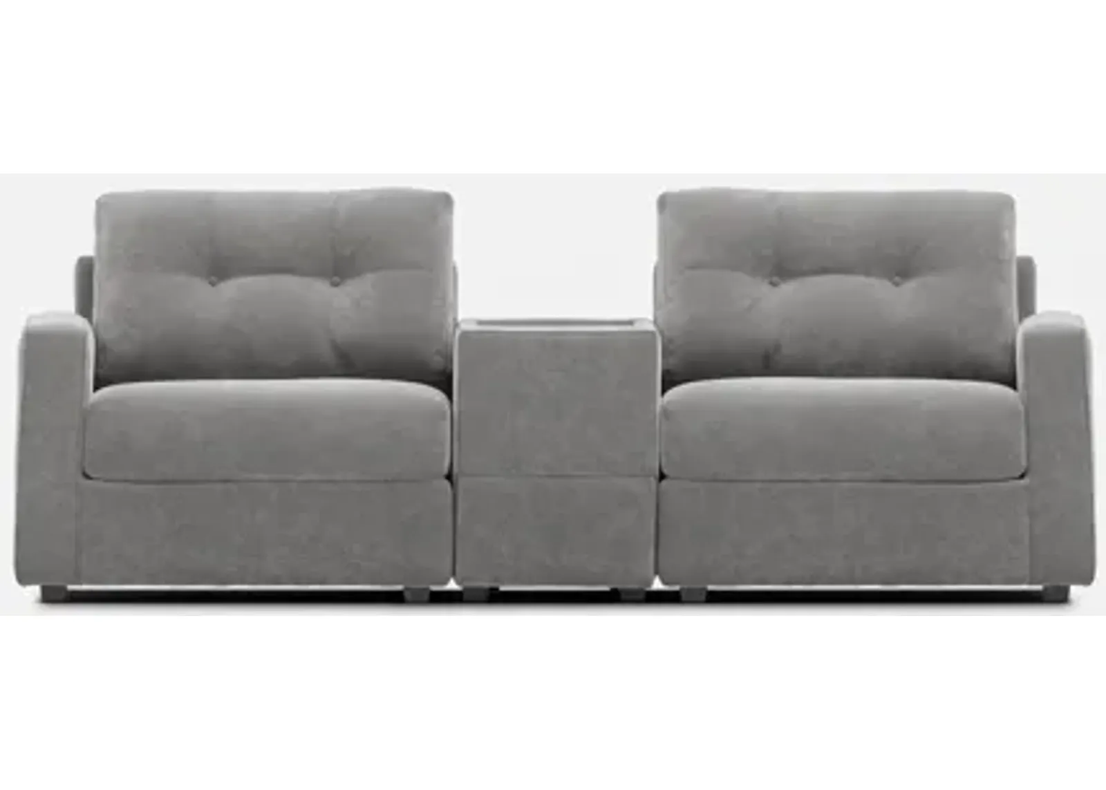 Modular 3-Piece Console Loveseat - Granite