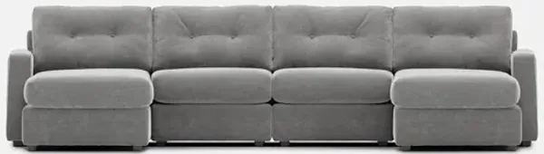 Modular One 4-Piece Sectional with Dual Chaise - Granite