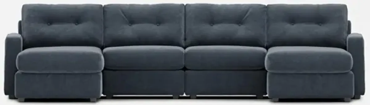 Modular One 4-Piece Sectional with Dual Chaise - Navy