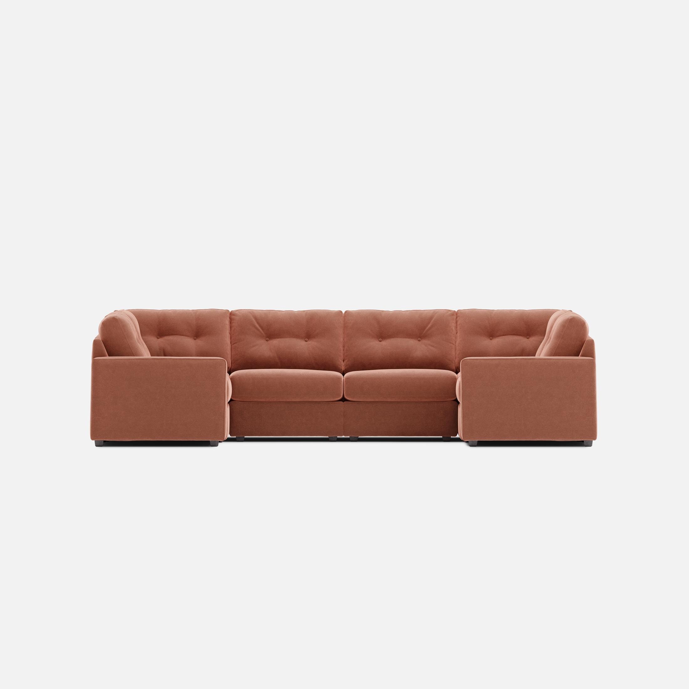 Modular One 6-Piece Sectional - Cantaloupe