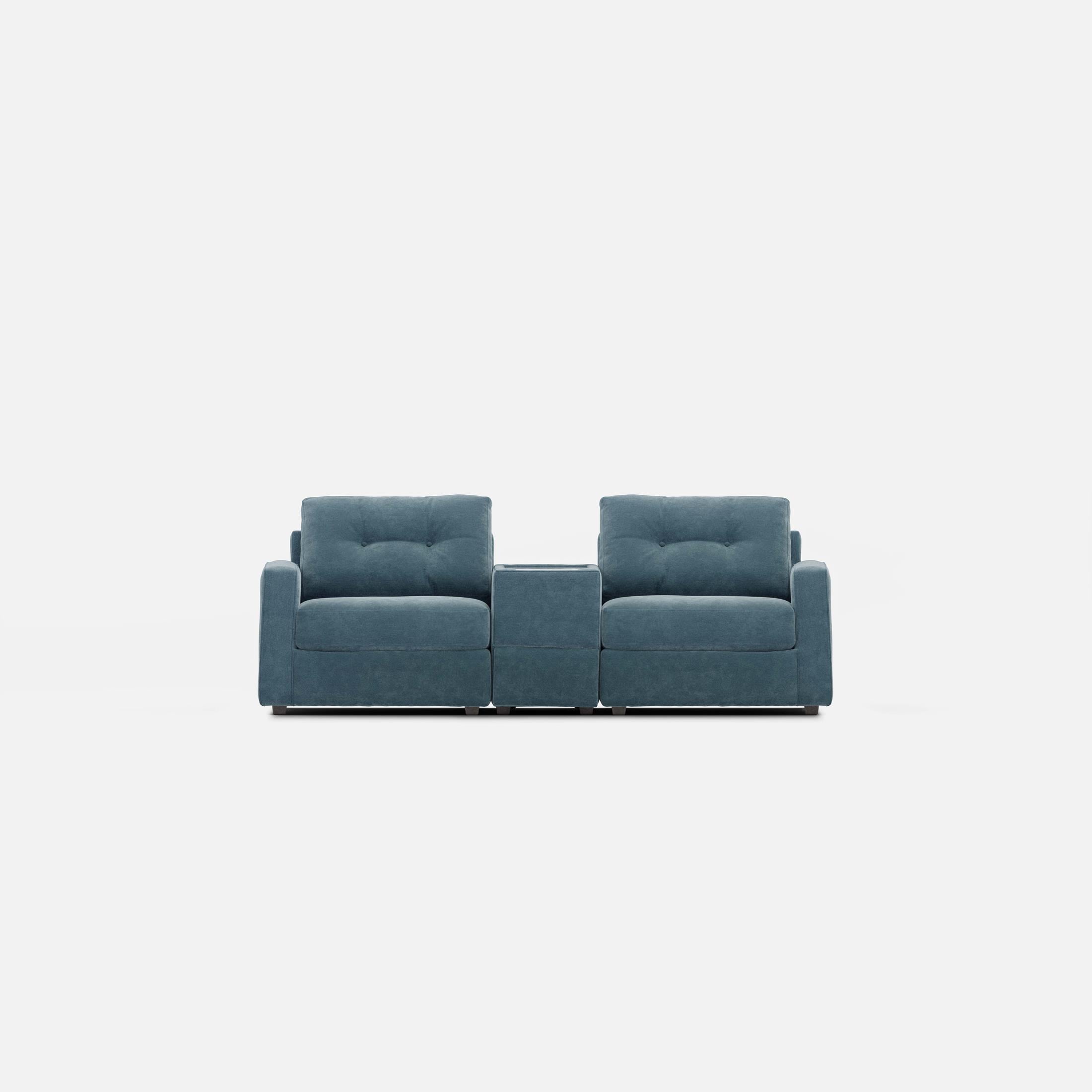 Modular One 3-Piece Console Loveseat - Teal