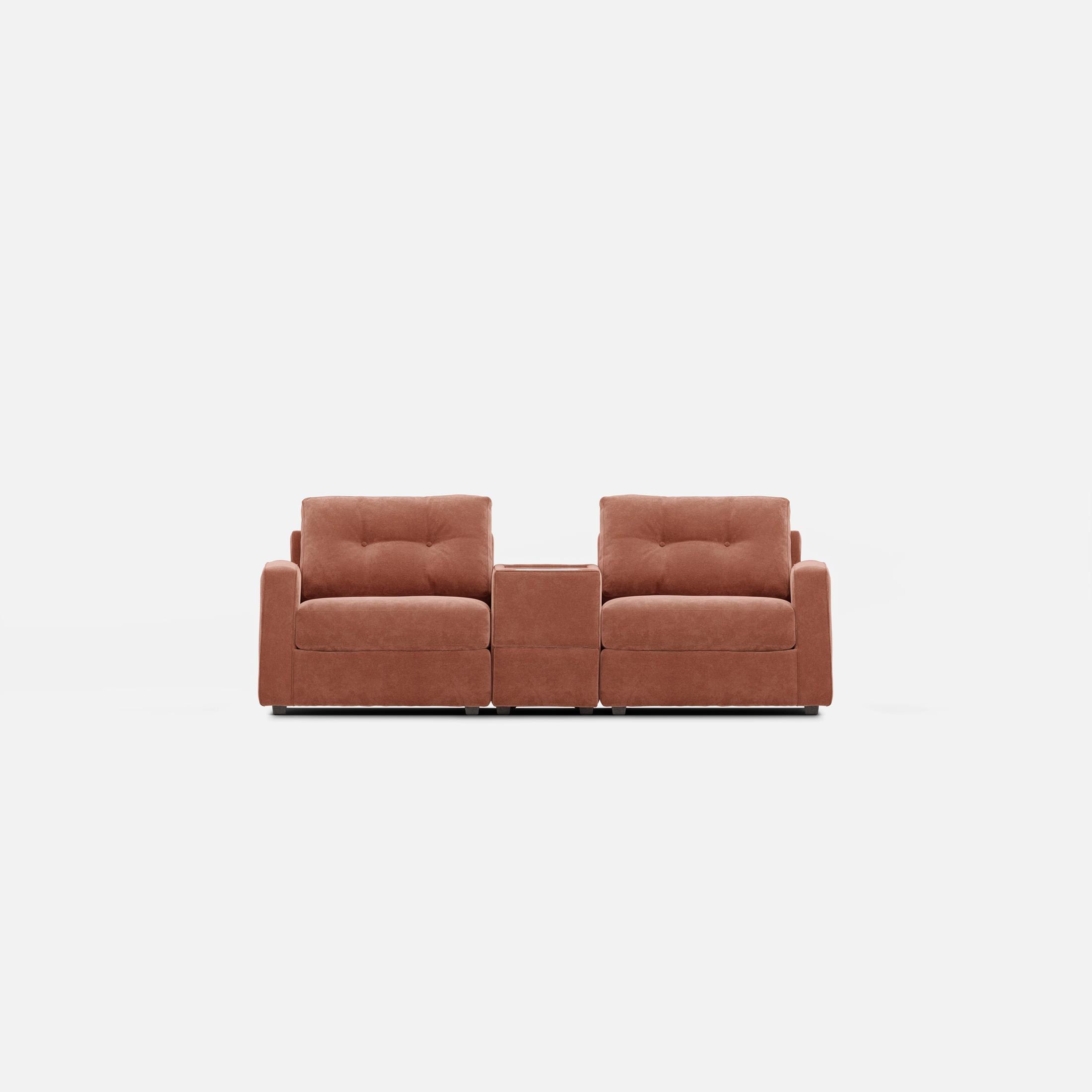 Modular One 3-Piece Console Loveseat - Cantaloupe