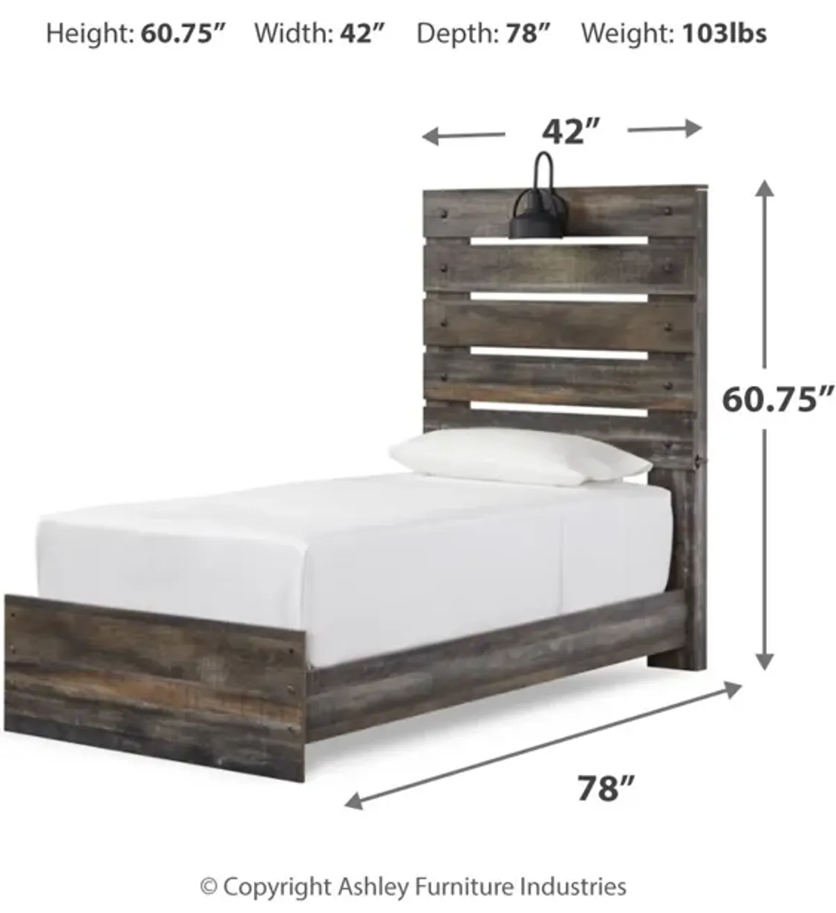 Drystan Twin Panel Bed