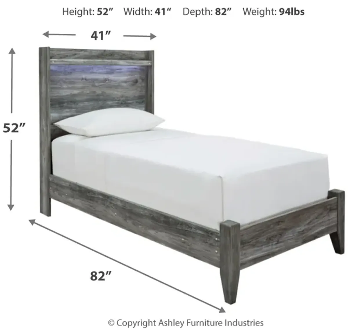 Baystorm Twin Panel Bed