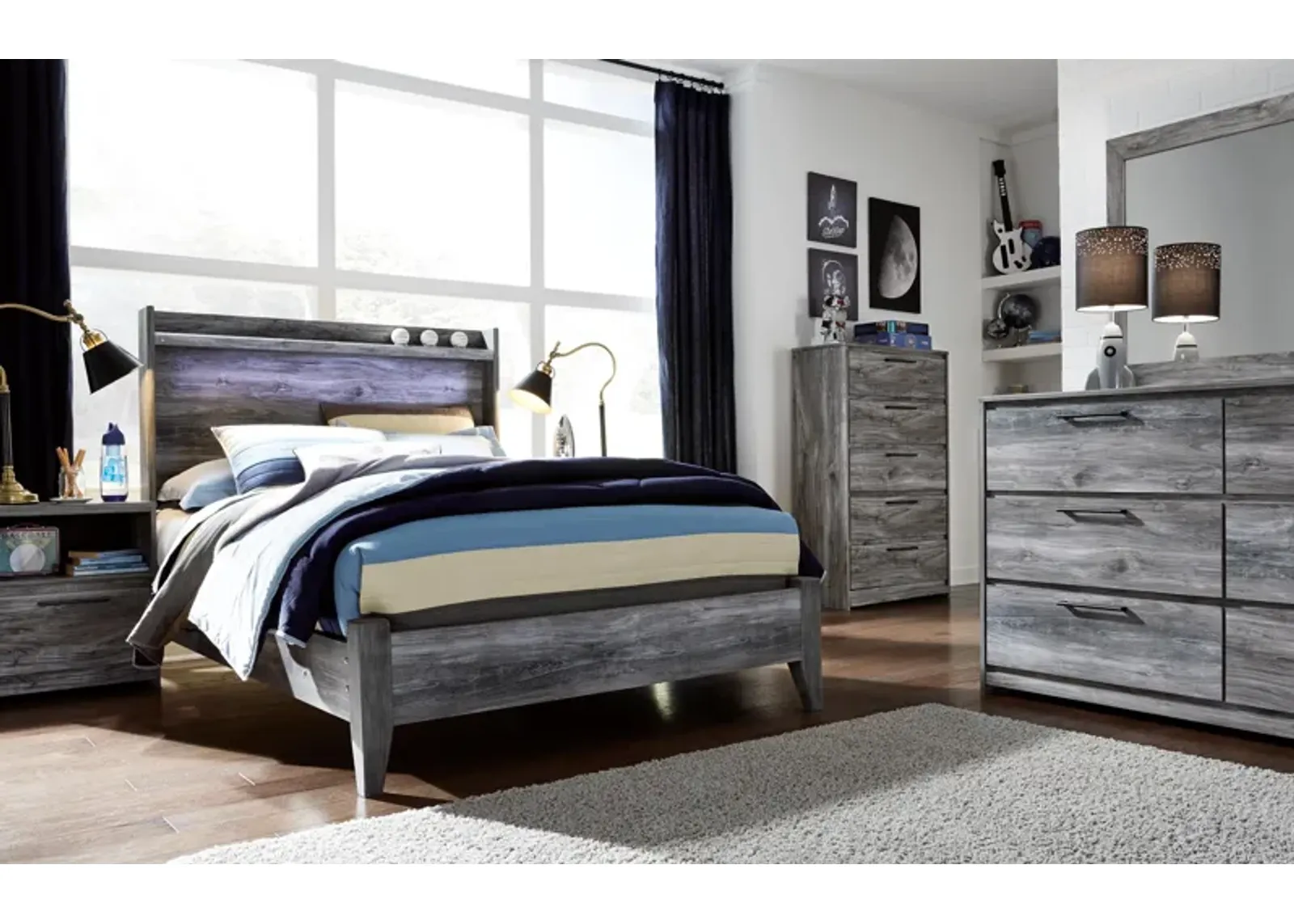 Baystorm 3-Piece Full Panel Bedroom Set