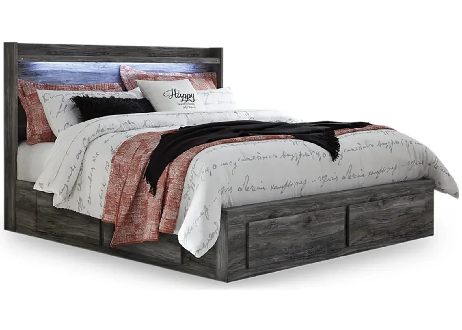 Baystorm Queen Panel Bed with 6 Storage Drawers