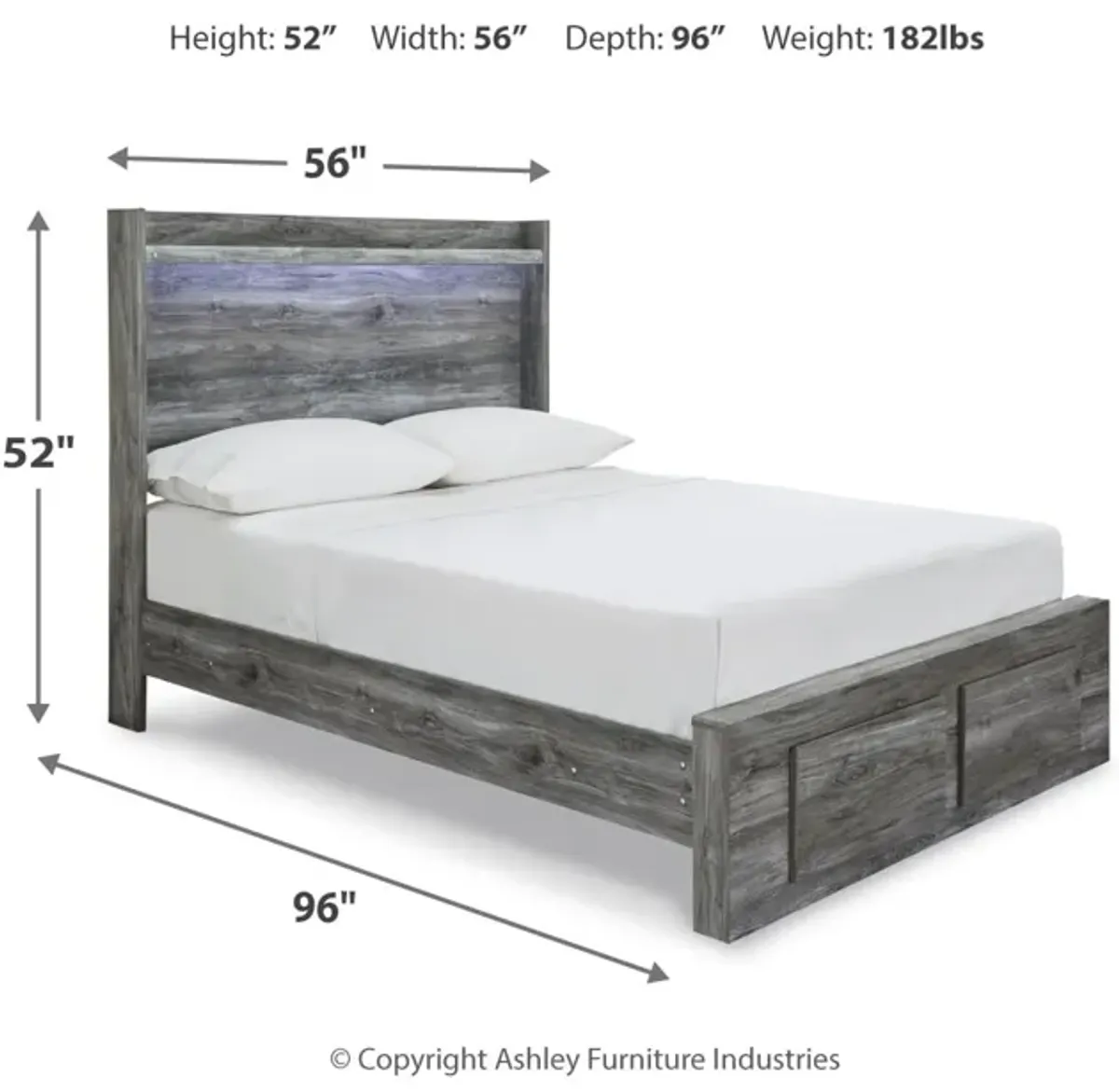 Baystorm Full Panel Bed with 2 Storage Drawers