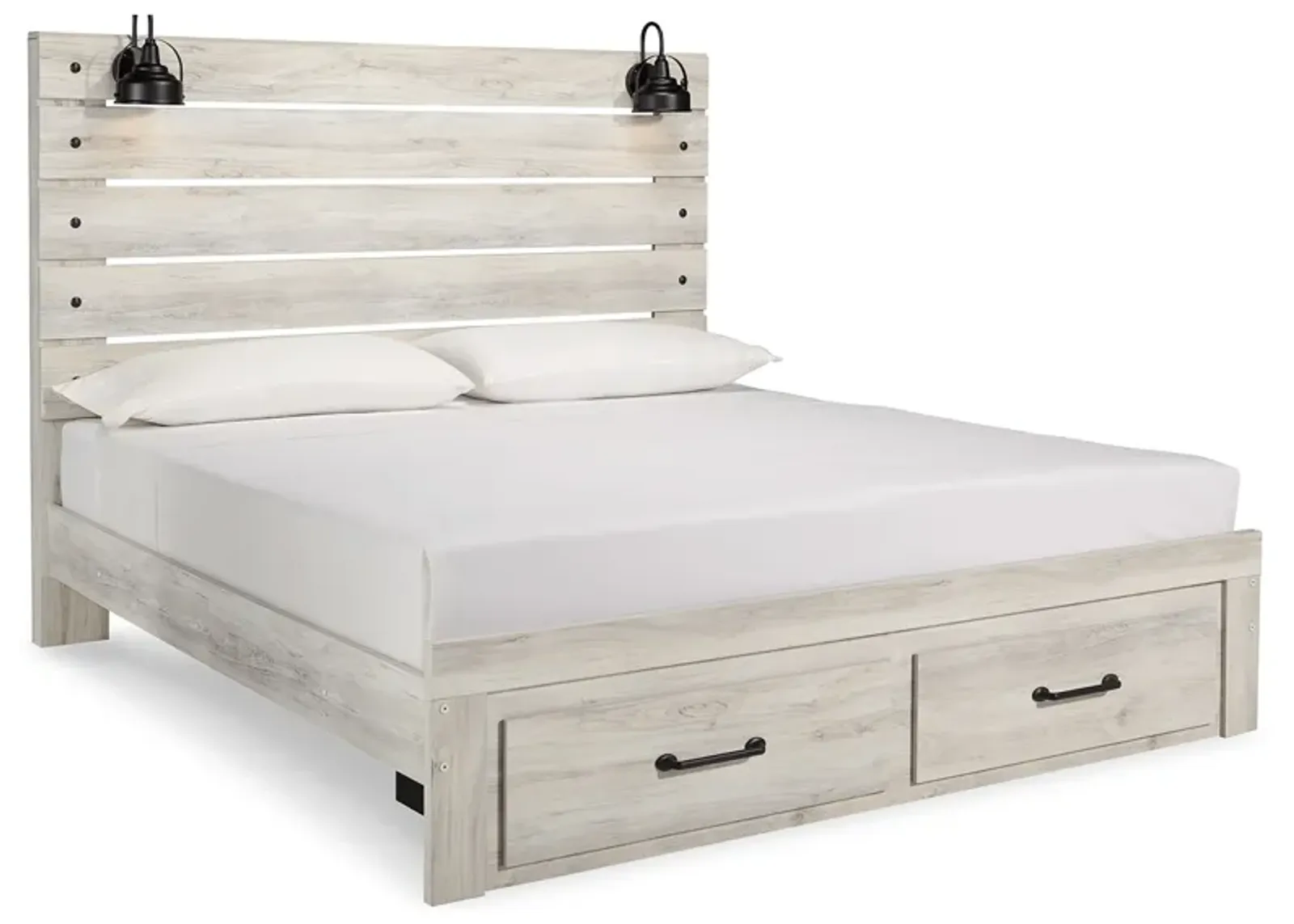 Cambeck King Panel Bed with 2 Storage Drawers