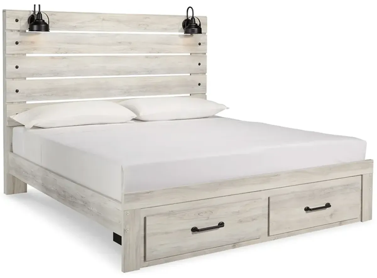 Cambeck King Panel Bed with 2 Storage Drawers