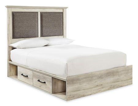 Cambeck King Upholstered Panel Bed with Underbed Storage
