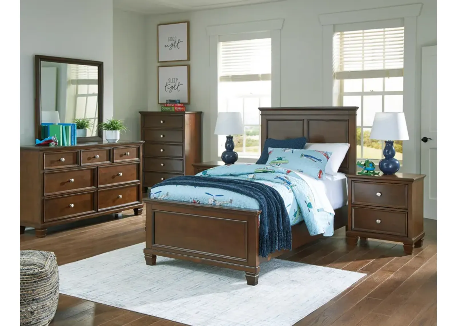 Danabrin 5-Piece Twin Panel Bedroom Set